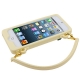 coque iPhone 5 / 5S / SE silicone CLICHE sac a main – jaune