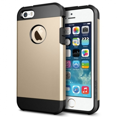 coque iPhone 5 / 5S / SE TPU logo Apple – Or