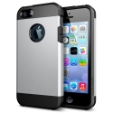 coque iPhone 5 / 5S / SE TPU logo Apple - argent