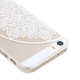 coque iPhone 5 / 5S / SE transparente blanche motif floral coté gauche