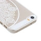 coque iPhone 5 / 5S / SE transparente blanche motif floral coté droite