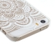 coque iPhone 5 / 5S / SE transparente blanche motif mandala fleur