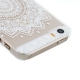coque iPhone 5 / 5S / SE transparente blanche motif mandala