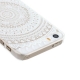 coque iPhone 5 / 5S / SE transparente blanche mandala