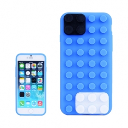 coque iPhone 6 plus / 6S plus silicone block - bleu