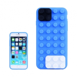 Coque iPhone 6 plus / 6S plus silicone block - bleu