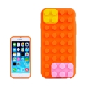 Coque iPhone 6 plus / 6S plus silicone block - orange