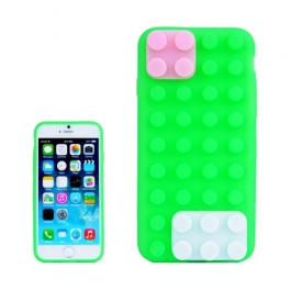 coque iPhone 6 plus / 6S plus silicone block - vert