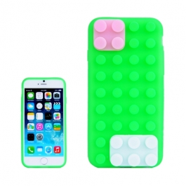 Coque iPhone 6 plus / 6S plus silicone block - vert