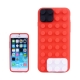 coque iPhone 6 plus / 6S plus silicone block - rouge