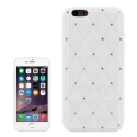 Coque iPhone 6 plus / 6S plus silicone matelassé diamant - blanc