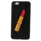 coque iPhone 6 plus / 6S plus silicone 3D rouge à lèvre – noir