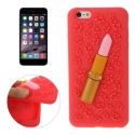 Coque iPhone 6 plus / 6S plus silicone 3D rouge à lèvre – rouge