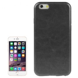 Coque iPhone 6 plus / 6S plus texture cuir - noir