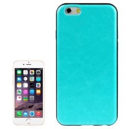 Coque iPhone 6 plus / 6S plus texture cuir - bleu