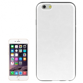 Coque iPhone 6 plus / 6S plus texture cuir - blanc