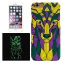 Coque iPhone 6 plus / 6S plus phosphorescente multicolore motif animal - cerf