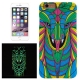 coque iPhone 6 plus / 6S plus phosphorescente multicolore motif animal - serpent