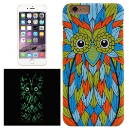 coque iPhone 6 plus / 6S plus phosphorescente multicolore motif animal - Hibou