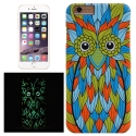 Coque iPhone 6 plus / 6S plus phosphorescente multicolore motif animal - Hibou