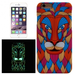 coque iPhone 6 plus / 6S plus phosphorescente multicolore motif animal - lion