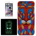 Coque iPhone 6 plus / 6S plus phosphorescente multicolore motif animal - lion