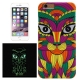 coque iPhone 6 plus / 6S plus phosphorescente multicolore motif animal - Chat