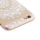 coque iphone 6 plus / 6S plus plastique transparente blanche motif fleur mandala