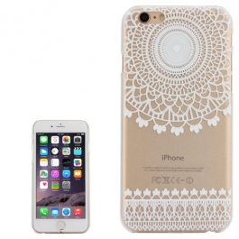 Coque iphone 6 plus / 6S plus plastique transparente blanche motif circulaire