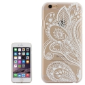 Coque iphone 6 plus / 6S plus plastique transparente blanche motif floral