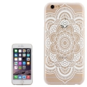 Coque iphone 6 plus / 6S plus plastique transparente blanche motif mandala floral