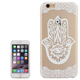 coque iphone 6 plus / 6S plus plastique transparente blanche motif main de fatma