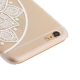 coque iphone 6 plus / 6S plus plastique transparente blanche motif fleur mandala demi droite