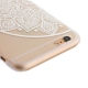 coque iphone 6 plus / 6S plus plastique transparente blanche motif fleur mandala demi gauche