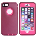 Coque iPhone 6 plus / 6S plus bicolore anti-choc - rose / rouge