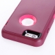 coque iPhone 6 plus / 6S plus bicolore anti-choc - rose / rouge
