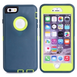 coque iPhone 6 plus / 6S plus bicolore anti-choc - bleu / vert