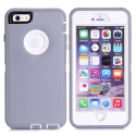 Coque iPhone 6 plus / 6S plus bicolore anti-choc - blanc / gris