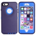 Coque iPhone 6 plus / 6S plus bicolore anti-choc - bleu / bleu marine
