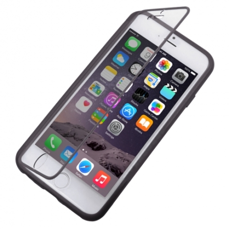 Coque iPhone 6 / 6S TPU à rabat - Gris