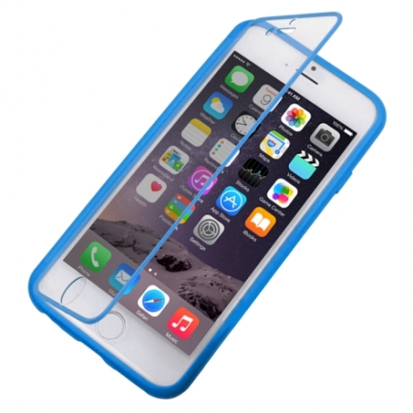 Coque iPhone 6 / 6S TPU à rabat - Bleu