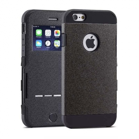 Coque iPhone 6 / 6S à rabat tactile - Noir