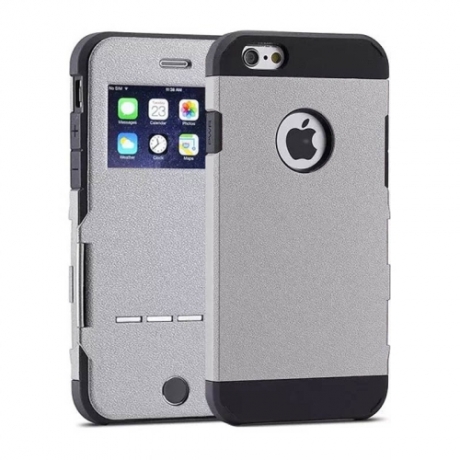 Coque iPhone 6 / 6S à rabat tactile - Gris