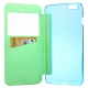 Coque iPhone 6 / 6S à rabat fenêtre porte-cartes - Turquoise