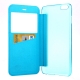 Coque iPhone 6 / 6S à rabat fenêtre porte-cartes - Bleu