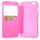 Coque iPhone 6 / 6S à rabat fenêtre porte-cartes - Rose