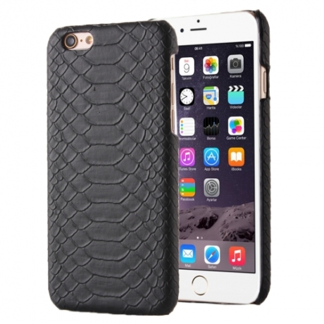 Coque iPhone 5 / 5S / SE texture peau serpent - Noir