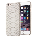 Coque iPhone 5 / 5S / SE texture peau serpent - Blanc