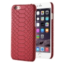 Coque iPhone 5 / 5S / SE texture peau serpent - Rouge