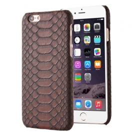 Coque iPhone 5 / 5S / SE texture peau serpent - Marron